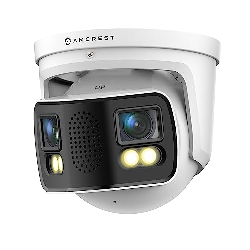 Amcrest dual-lens 4K PoE turret camera with 180 degree panoramic view