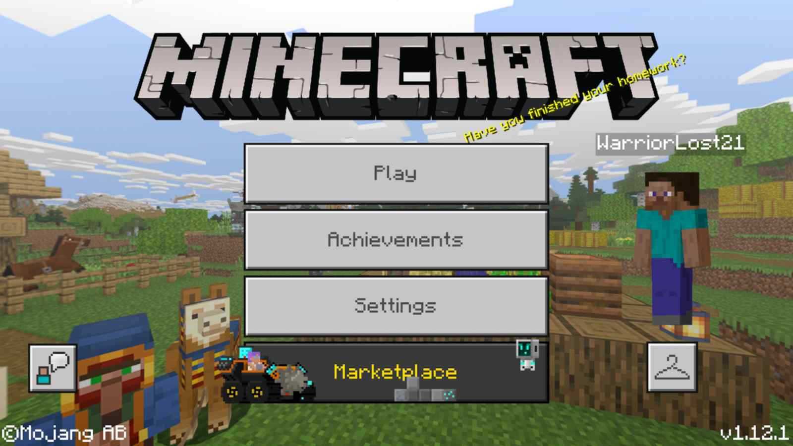 Free Minecraft Pocket Edition server gameplay screenshot from a self-hosted PocketMine-MP setup
