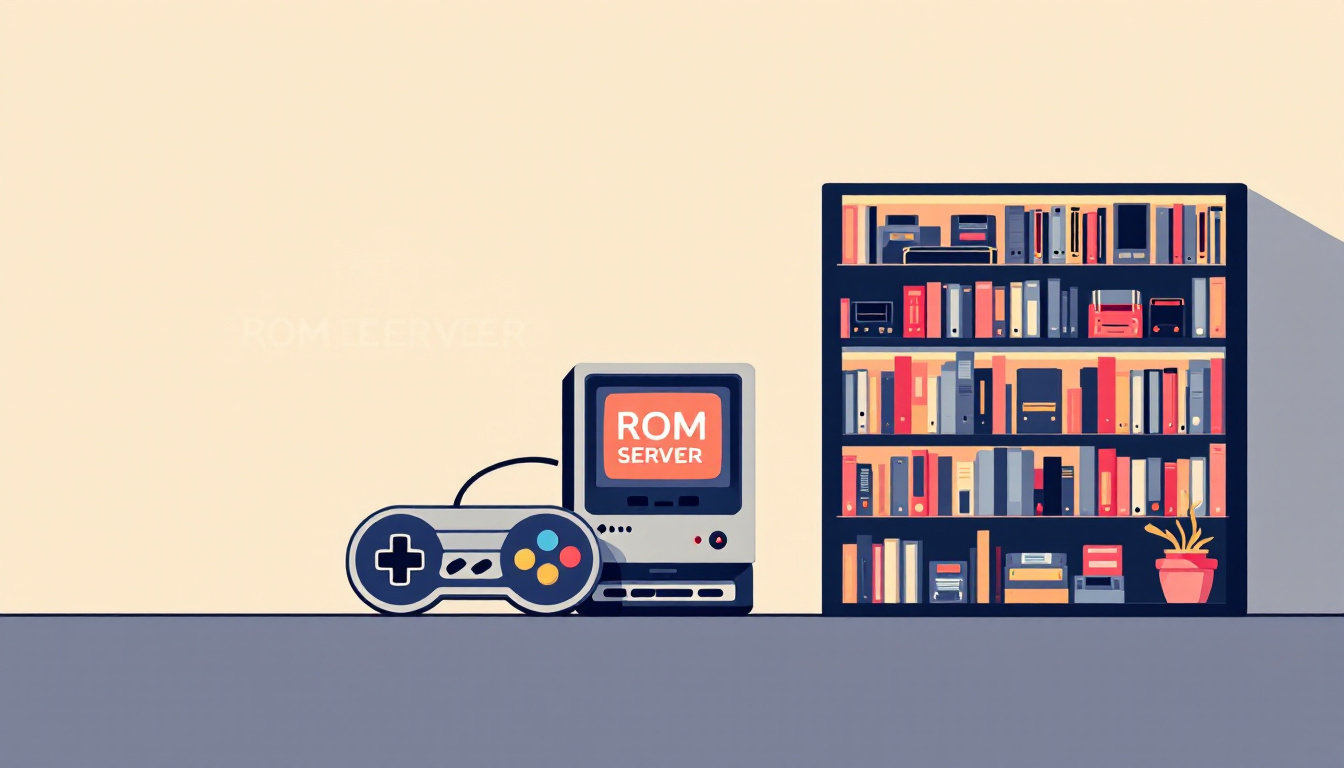 RomM 5 self-hosted retro game library running on a mini PC