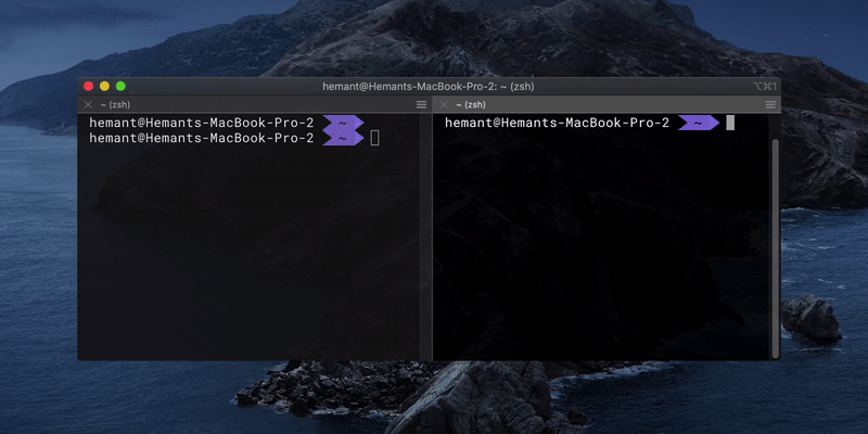sshuttle VPN over SSH terminal demo showing public IP changing